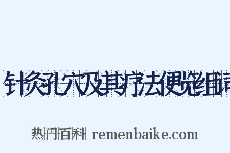 针灸孔穴及其疗法便览组词是什么意思的图片